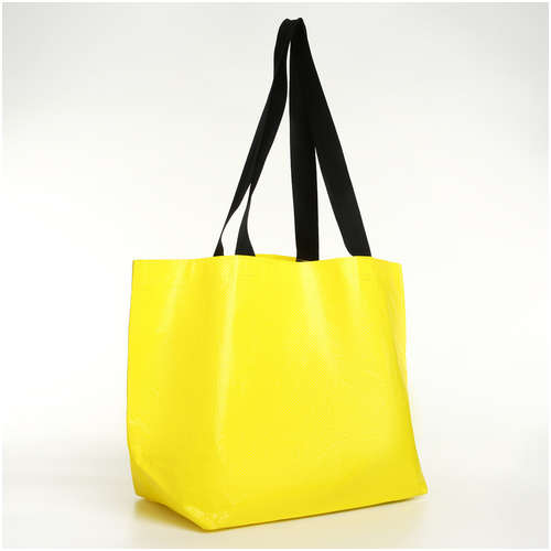 Сумка хозяйственная без застежки, цвет желтый 103202247