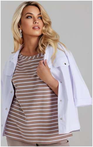 Блузка кофейный Rise 103240756