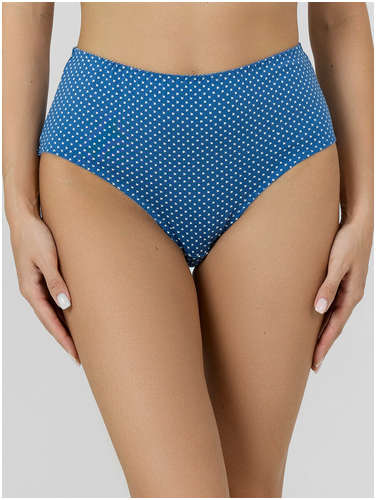 Трусы макси женские синие с принтом Mark Formelle / 103242113 - вид 2