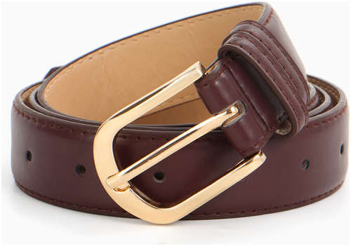 Ремень женский, ширина 2.8 см, пряжка металл, коричневый / 103241480 - вид 2