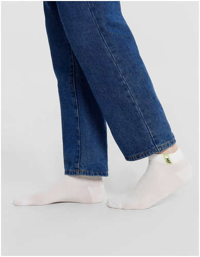 Носки мужские короткие белые с логотипом mf Mark Formelle 103236141