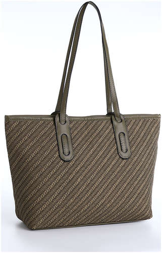 Сумка женская на молнии, средний размер, цвет зеленый / 103211799 - вид 2