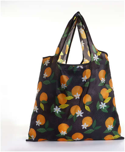 Сумка хозяйственная без застежки, складная, цвет черный / 103229478 - вид 2