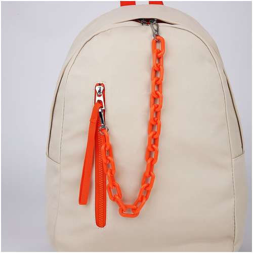 Рюкзак школьный текстильный с карманом, цвет бежевый, 45х30х15 см NAZAMOK / 103150023 - вид 2