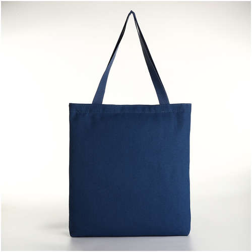 Сумка-шопер на молнии, из текстиля, цвет синий / 103176563 - вид 2