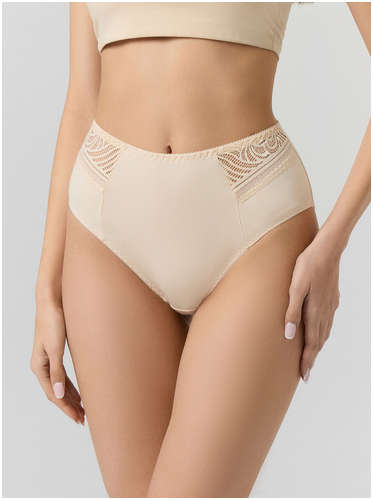 Трусы макси женские бежевые с кружевом Mark Formelle / 103236946 - вид 2