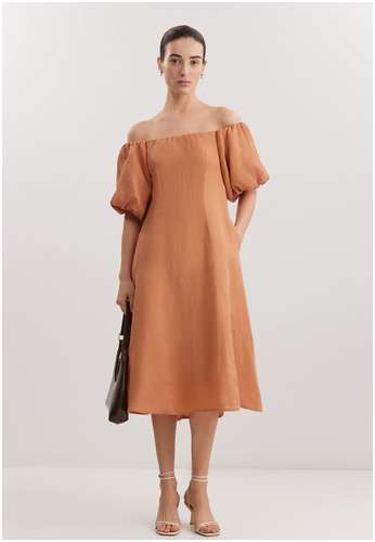 Платье из вискозы и льна BAON 11558229