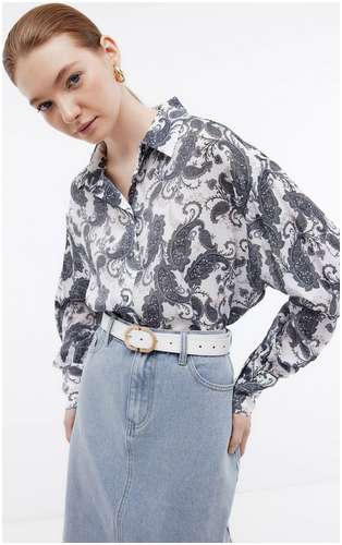 Полупрозрачная блуза с узором пейсли BAON B1724033 / 11541628