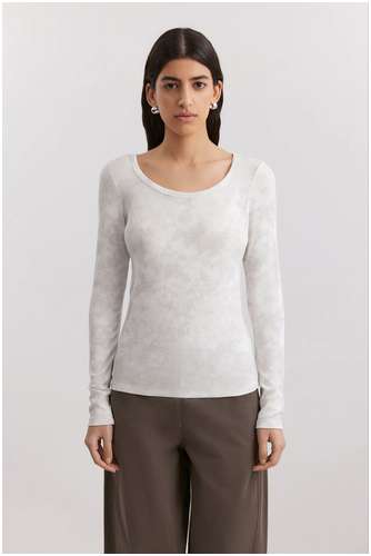 Лонгслив из хлопкового полотна в рубчик BAON B2125005 / 11554427 - вид 2