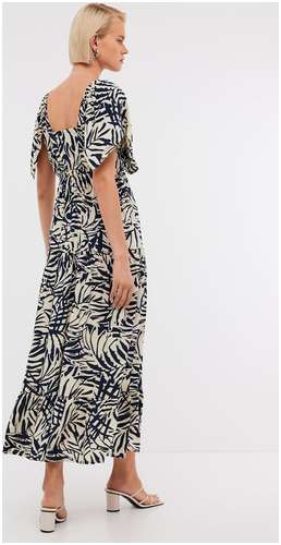 Платье миди из вискозы с принтом BAON B4524122 / 11545360 - вид 2