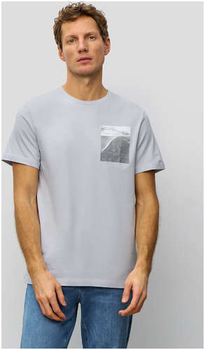 Хлопковая футболка прямого кроя с принтом BAON 11528484