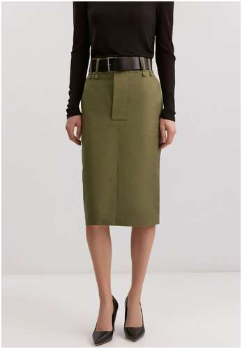 Юбка из хлопка и льна BAON B4725015 / 11556814 - вид 2