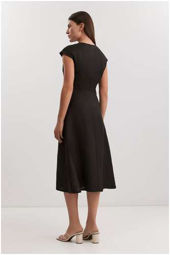 Платье из хлопка и льна BAON B4525037 / 11558097 - вид 2