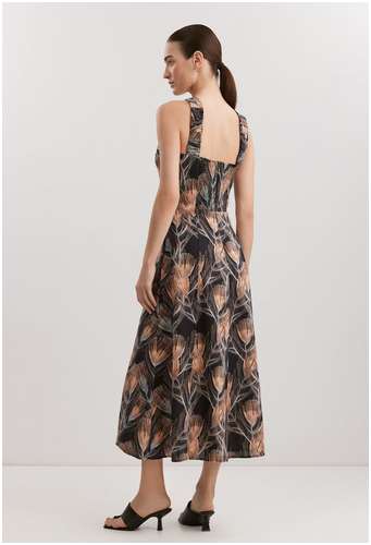 Платье из вискозы и льна BAON B4525040 / 11558207 - вид 2