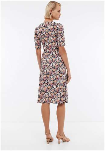 Платье миди из вискозы с принтом BAON B4524045 / 11544601 - вид 2