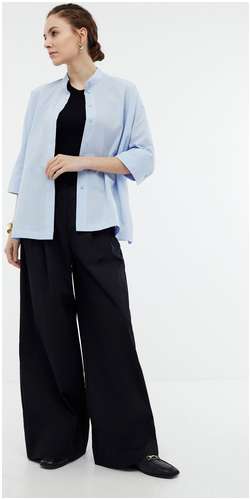 Хлопковая оверсайз блузка-кимоно BAON B1723018 / 11541341 - вид 2