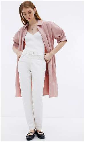 Платье рубашка из хлопка прямого кроя BAON B4524109 / 11543355 - вид 2