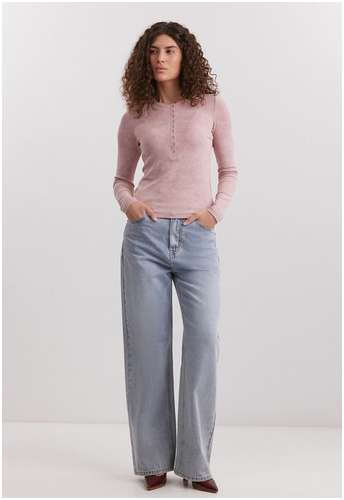 Лонгслив из хлопкового полотна в рубчик BAON B2125004 / 11553461 - вид 2