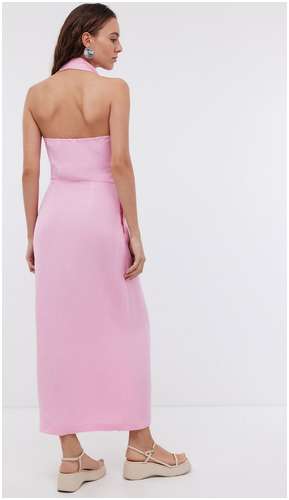 Сарафан миди из вискозы и льна с открытой спиной BAON B4624005 / 11546109 - вид 2