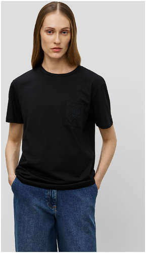 Хлопковая футболка оверсайз с принтом BAON 11529780