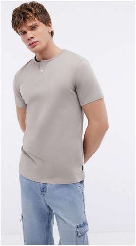 Базовая футболка с воротником-хенли REGULAR FIT BAON 11539247
