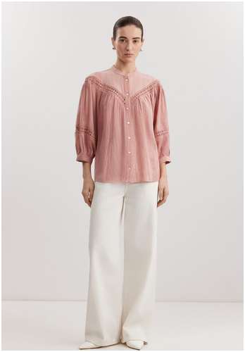 Блузка из вискозы и льна BAON B1725034 / 11558062 - вид 2