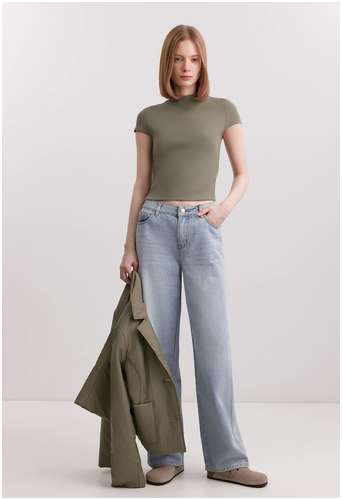 Футболка из смесового полотна в рубчик BAON B2325202 / 11552961 - вид 2