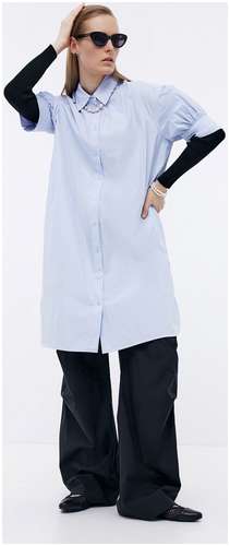 Платье рубашка из хлопка прямого кроя BAON B4524109 / 11543349 - вид 2