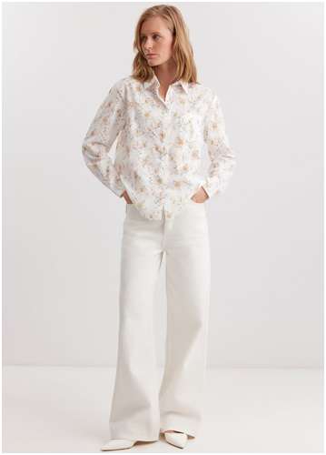 Блузка из принтованного смесового хлопка BAON B1725030 / 11554886 - вид 2