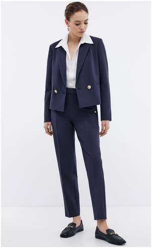 Блузка из хлопка оверсайз в рубашечном стиле BAON B1724028 / 11541600 - вид 2