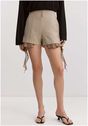 Шорты из вискозы и льна BAON B3225009 / 11556248 - вид 2