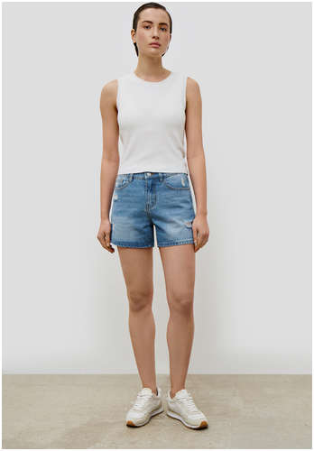 Короткие джинсовые прямые шорты BAON 11525936