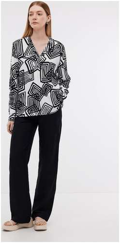 Блуза с геометрическим принтом BAON B1724018 / 11541564 - вид 2