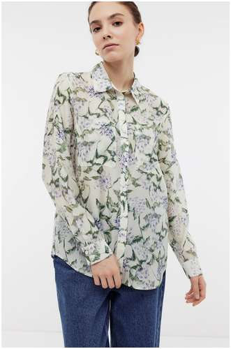 Полупрозрачная блуза с цветочным принтом BAON B1724012 / 11545195
