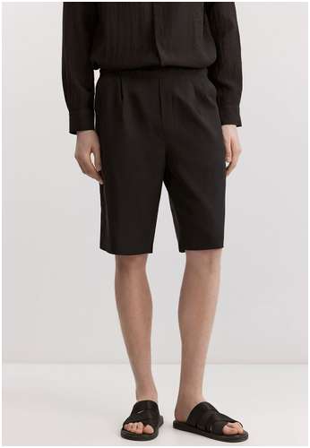 Шорты из вискозы и льна BAON B8225005 / 11556279 - вид 2