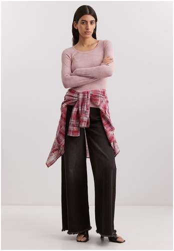 Лонгслив из хлопкового полотна в рубчик BAON B2125005 / 11554421 - вид 2