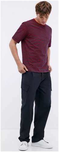 Футболка в полоску с отделкой из трикотажа-пике BAON B7324002 / 11540489 - вид 2