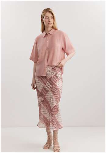 Блузка из вискозы и льна BAON B1925017 / 11557822 - вид 2