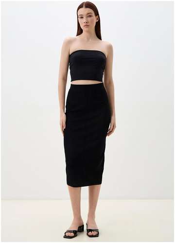 Юбка-миди из смесовой вискозной пряжи BAON B4725009 / 11557246 - вид 2