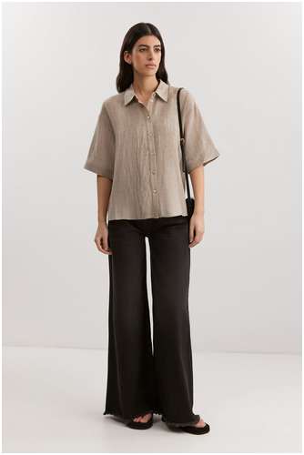 Блузка из вискозы и льна BAON B1925017 / 11557816 - вид 2