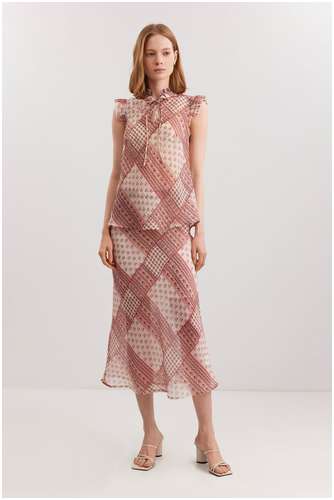 Блузка из полупрозрачной смесовой вискозы BAON B1925016 / 11558473 - вид 2