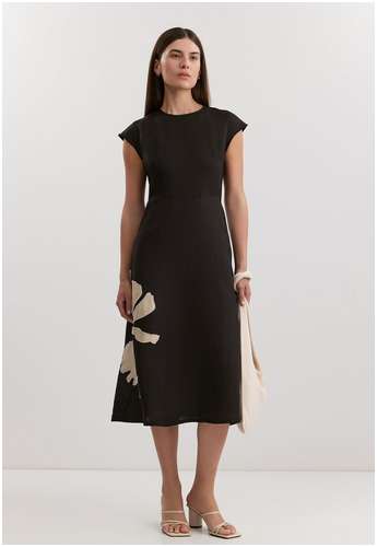 Платье из хлопка и льна BAON 11558097