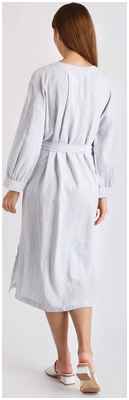 Льняное платье-рубашка с поясом BAON B4522024 / 1156065 - вид 2