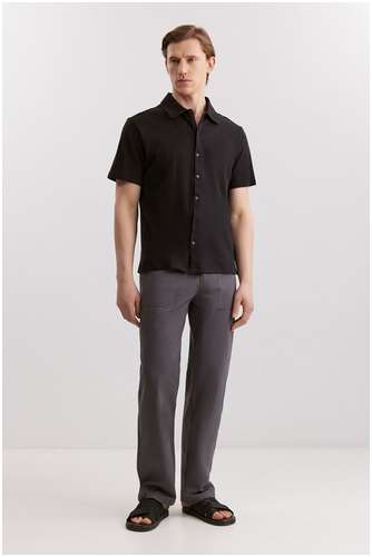 Рубашка из хлопка и льна BAON B6825001 / 11553766 - вид 2