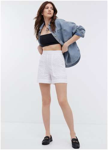 Шорты из хлопкового шитья BAON B3224003 / 11543056 - вид 2