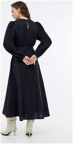 Платье макси из хлопкового поплина с поясом BAON B4524053 / 11544655 - вид 2