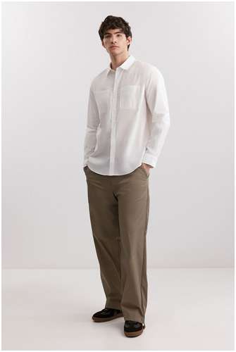 Рубашка из хлопка и льна BAON B6625006 / 11553775 - вид 2