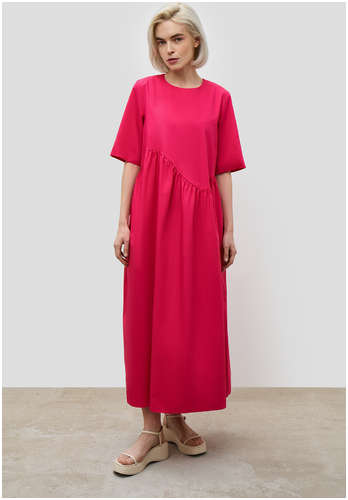 Хлопковое платье-миди с короткими рукавами BAON B4523013 / 11532149 - вид 2