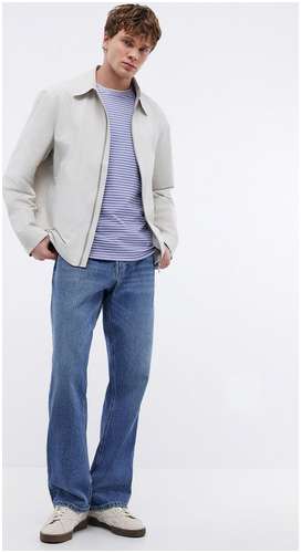 Футболка в полоску с отделкой из трикотажа-пике BAON B7324002 / 11540501 - вид 2