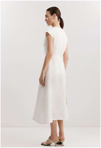 Платье из хлопка и льна BAON B4525037 / 11558103 - вид 2